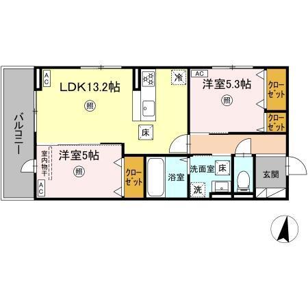アゼリア水前寺（105） 間取り図画像