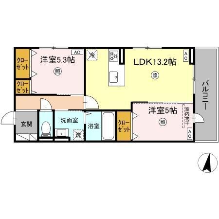 アゼリア水前寺（201） 間取り図画像