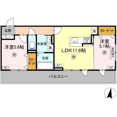 アゼリア水前寺（202） 間取り図画像