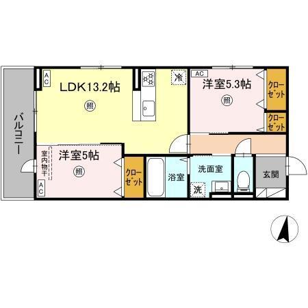 アゼリア水前寺（205） 間取り図画像