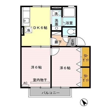 ウィルモア輝　A棟（202） 間取り図画像