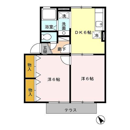 ウィルモア輝　A棟（101） 間取り図画像