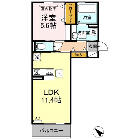 エスポワールヴィラ　A（103’） 間取り図画像