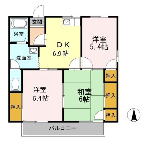 ファミール須屋　B棟（202） 間取り図画像