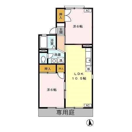 アムールビブレ　C棟（101） 間取り図画像