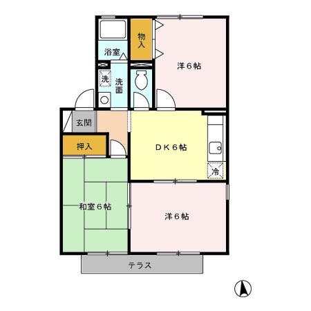 プレミールハイム　B棟（101） 間取り図画像