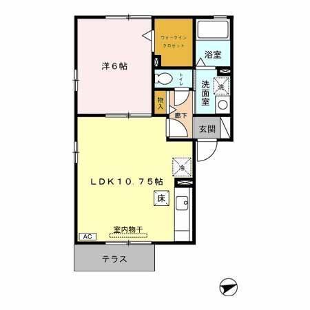 カメリアⅢ（101） 間取り図画像