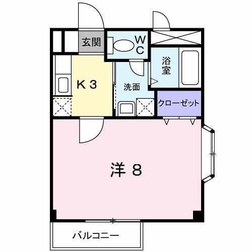 アウロ−ラ０２Ｊ（201） 間取り図画像