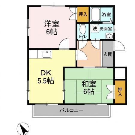 シティハイツ　Ｂ棟（102） 間取り図画像