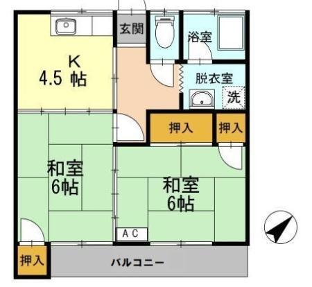 かつきハイツ（103） 間取り図画像