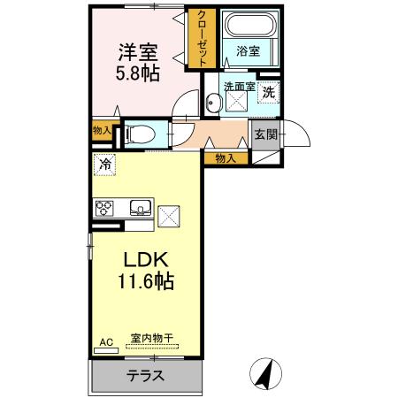セキュレア須屋　J棟（106） 間取り図画像