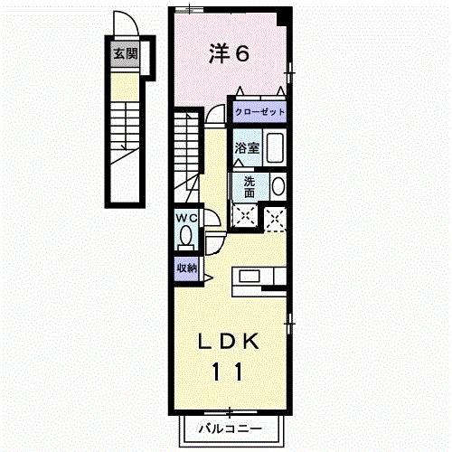 ハッピーヒルズⅠ（201） 間取り図画像