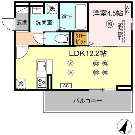 ザ　スターリング新外（205） 間取り図画像