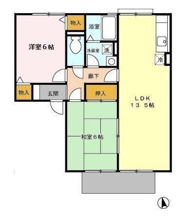 セジュールソシア　B棟（103） 間取り図画像