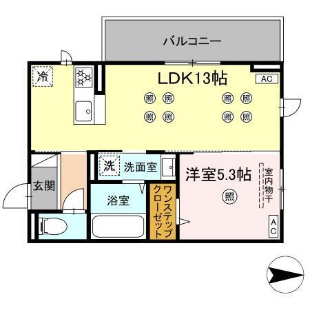カトルカールⅡ（301） 間取り図画像