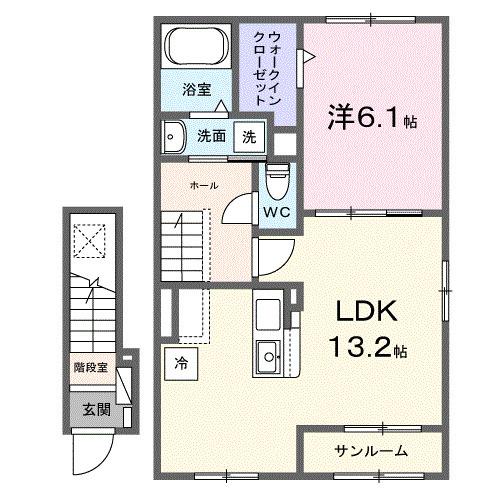 メゾンシエルブルー（203） 間取り図画像