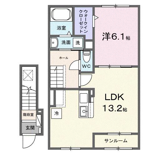 メゾンシエルブルー（202） 間取り図画像