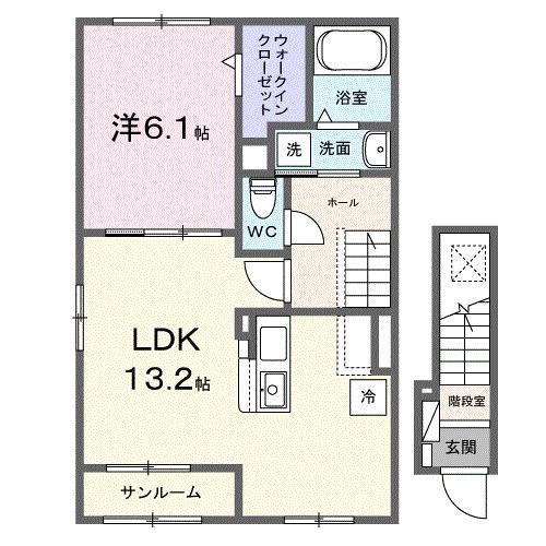 メゾンシエルブルー（201） 間取り図画像