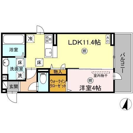 イーストプレイス須屋（103） 間取り図画像