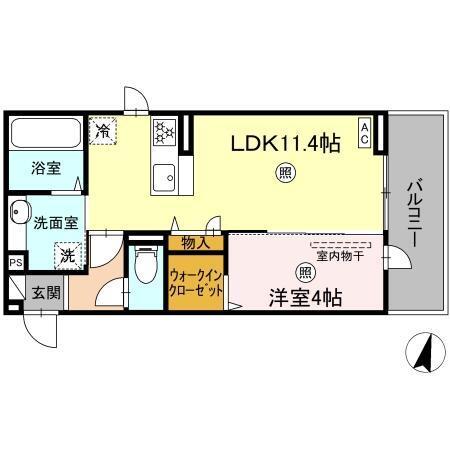 イーストプレイス須屋（203） 間取り図画像