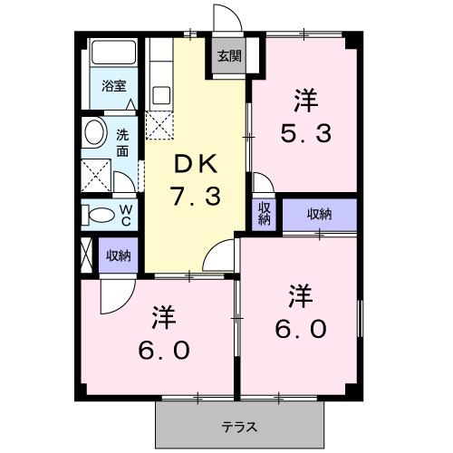 前田ハイツⅡ（102） 間取り図画像