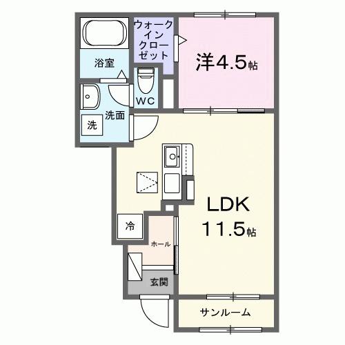 グラースＫⅤ（103） 間取り図画像