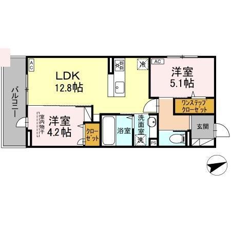 D-ROOM西熊本駅Ⅱ（303） 間取り図画像