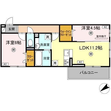 D-ROOM パレットハウス（202） 間取り図画像