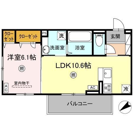 D-ROOM パレットハウス（303） 間取り図画像