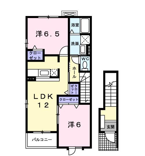 ヴィラ　スクエアＢ（201） 間取り図画像