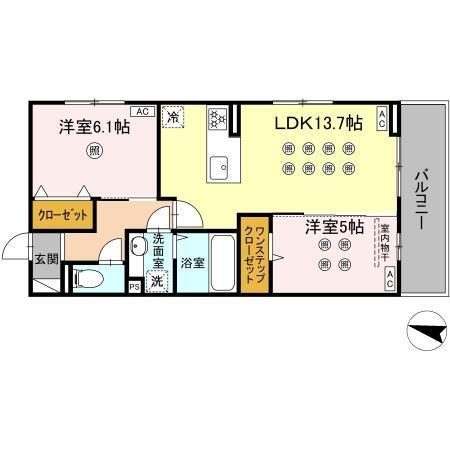 グレースメゾン/コンフォートメゾン　グレ（301） 間取り図画像