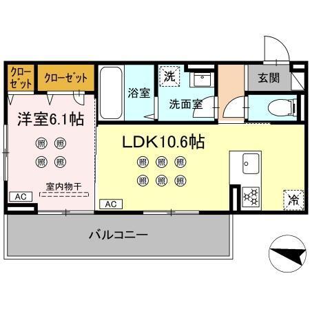 グレースメゾン/コンフォートメゾン　グレ（303） 間取り図画像