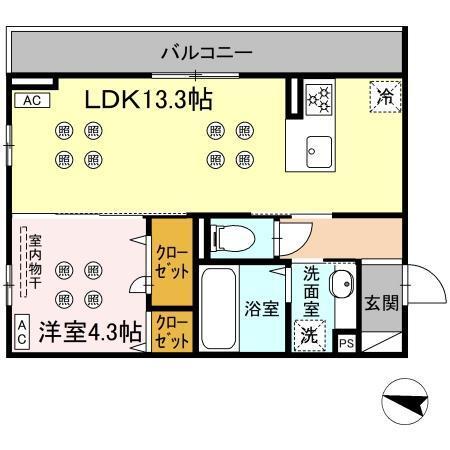 グレースメゾン/コンフォートメゾン　グレ（305） 間取り図画像