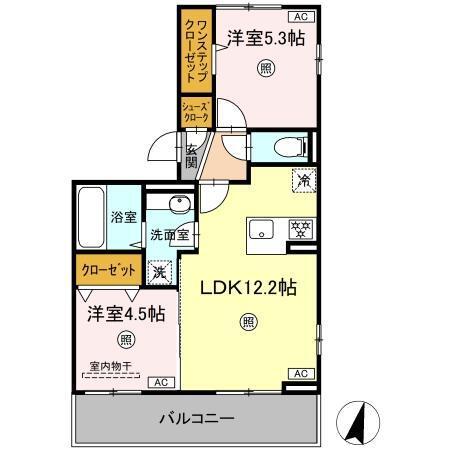 グレースメゾン/コンフォートメゾン　コン（201） 間取り図画像