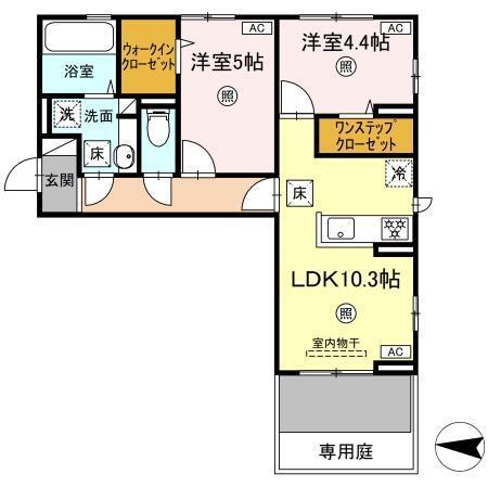 (仮称)D-ROOM八王寺町（101） 間取り図画像