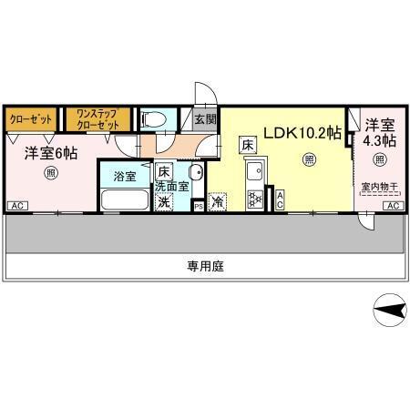 (仮称)D-ROOM八王寺町（102） 間取り図画像