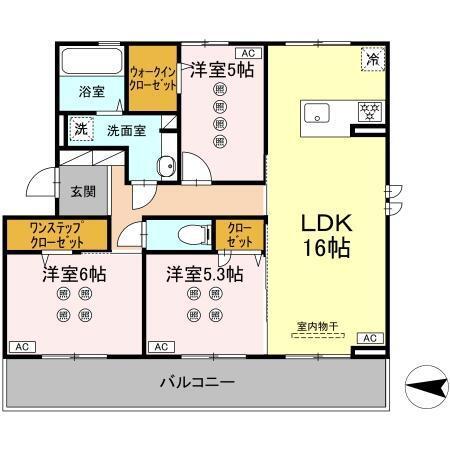(仮称)D-ROOM八王寺町（301） 間取り図画像