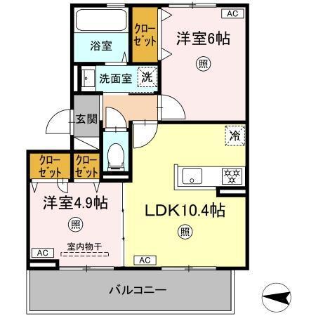 (仮称)D-ROOM八王寺町（306） 間取り図画像