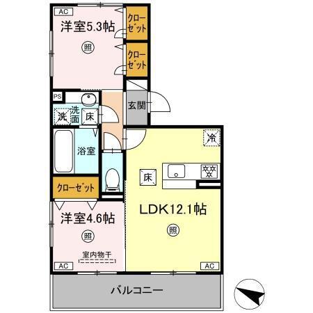 TORISIA古閑（106） 間取り図画像