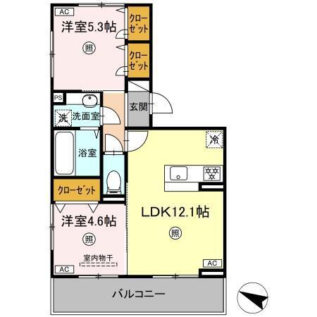 TORISIA古閑（206） 間取り図画像