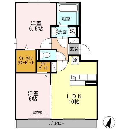 サンハイム須屋　A棟（205） 間取り図画像