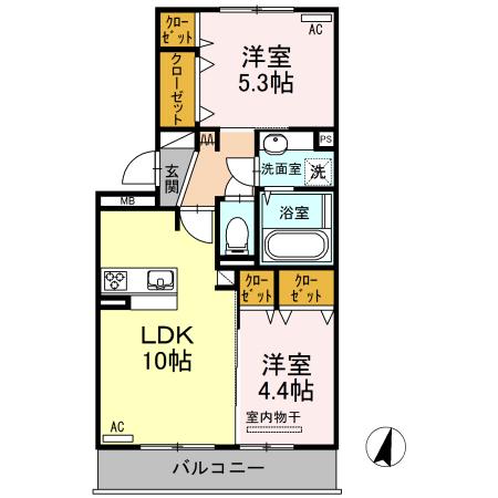 ハイムセラ大津駅前（203） 間取り図画像
