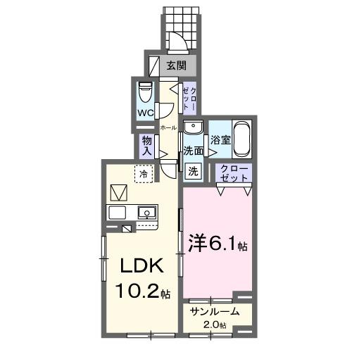 セントラルガーデンハウス（106） 間取り図画像