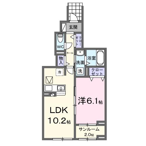 セントラルガーデンハウス（105） 間取り図画像
