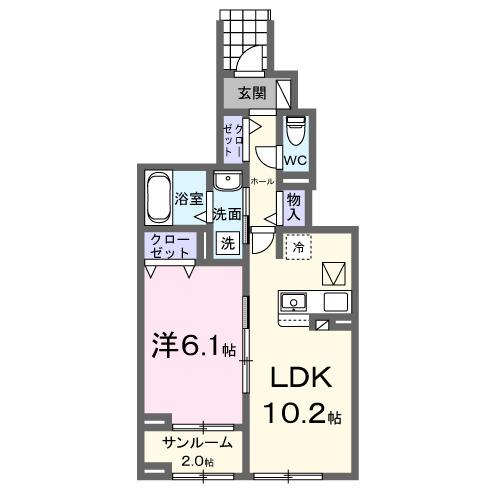 セントラルガーデンハウス（102） 間取り図画像