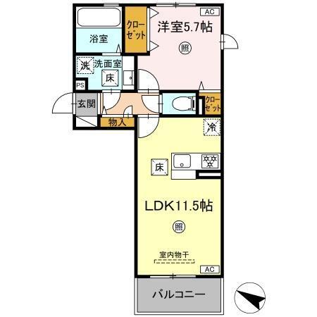 CIEL　A棟（101） 間取り図画像