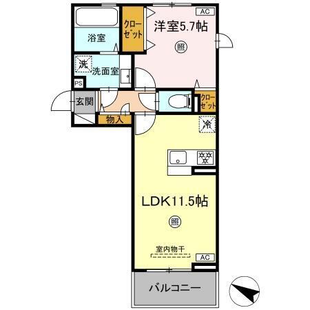 CIEL　A棟（201） 間取り図画像