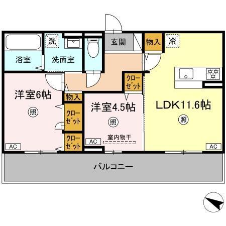 CIEL　A棟（206） 間取り図画像