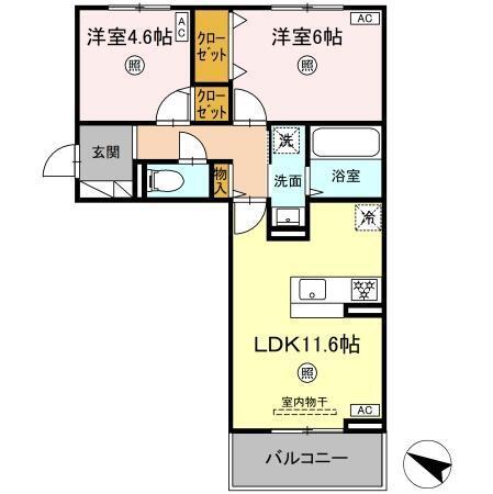 CIEL　A棟（305） 間取り図画像