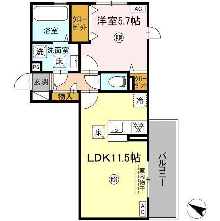 CIEL　B棟（101） 間取り図画像